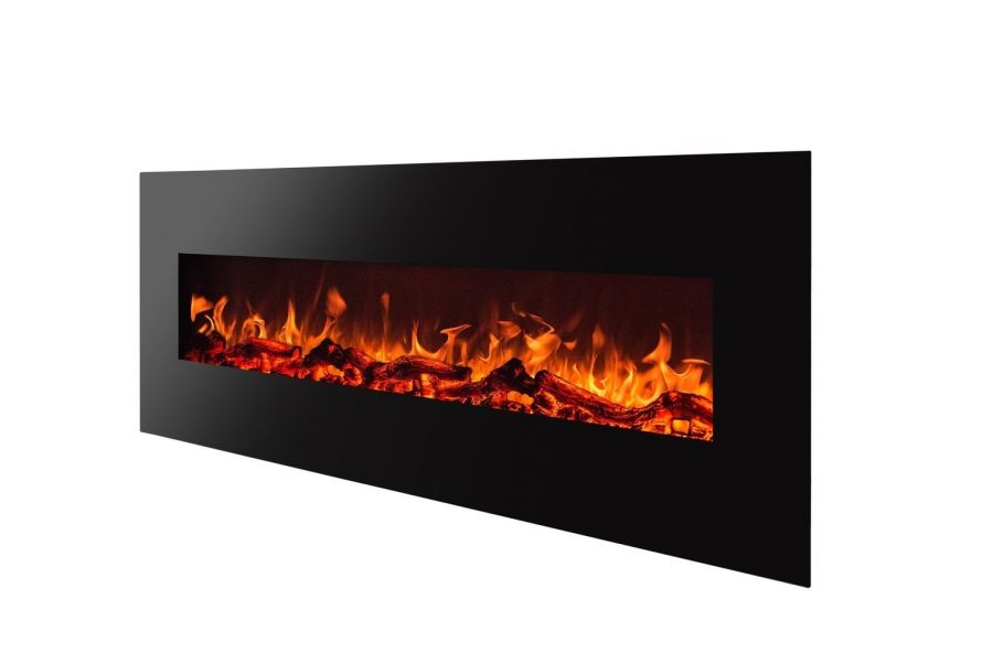 Focar electric liniar Aflamo Albion Negru cu sunet