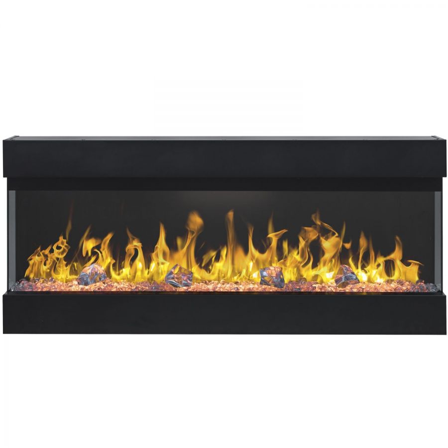 Focar electric liniar Aflamo Imperial Negru cu sunet