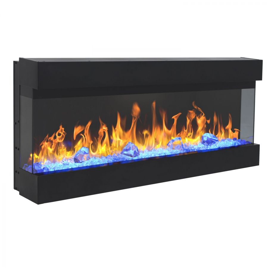 Focar electric liniar Aflamo Imperial Negru cu sunet